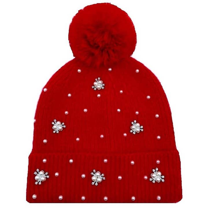 Oblige by G - Wholesale Beanie – Women's - Pom Pom Pearl Beanie
AHT-91570