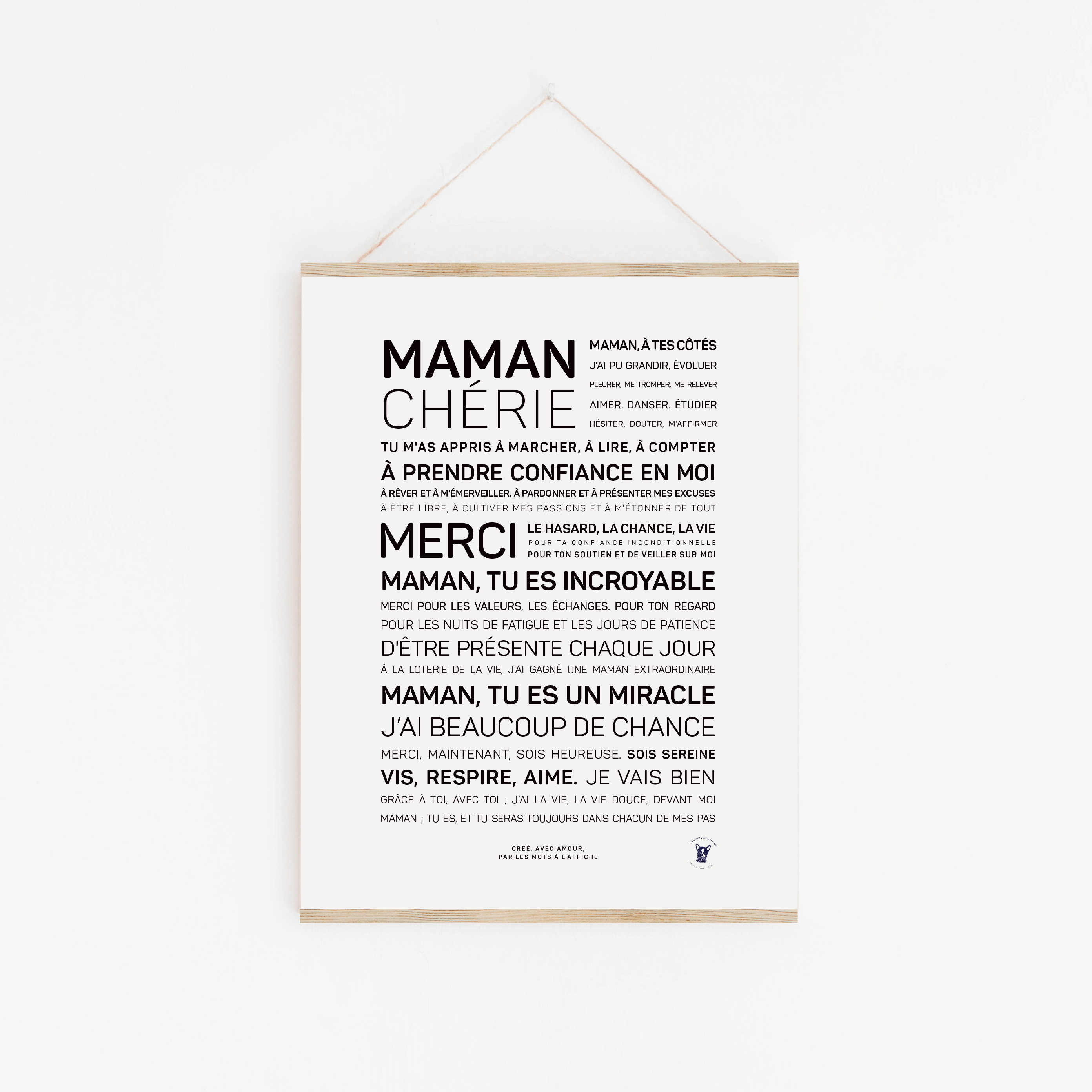 LES MOTS A L'AFFICHE – wholesale Poster – Mamma Chérie affisch0