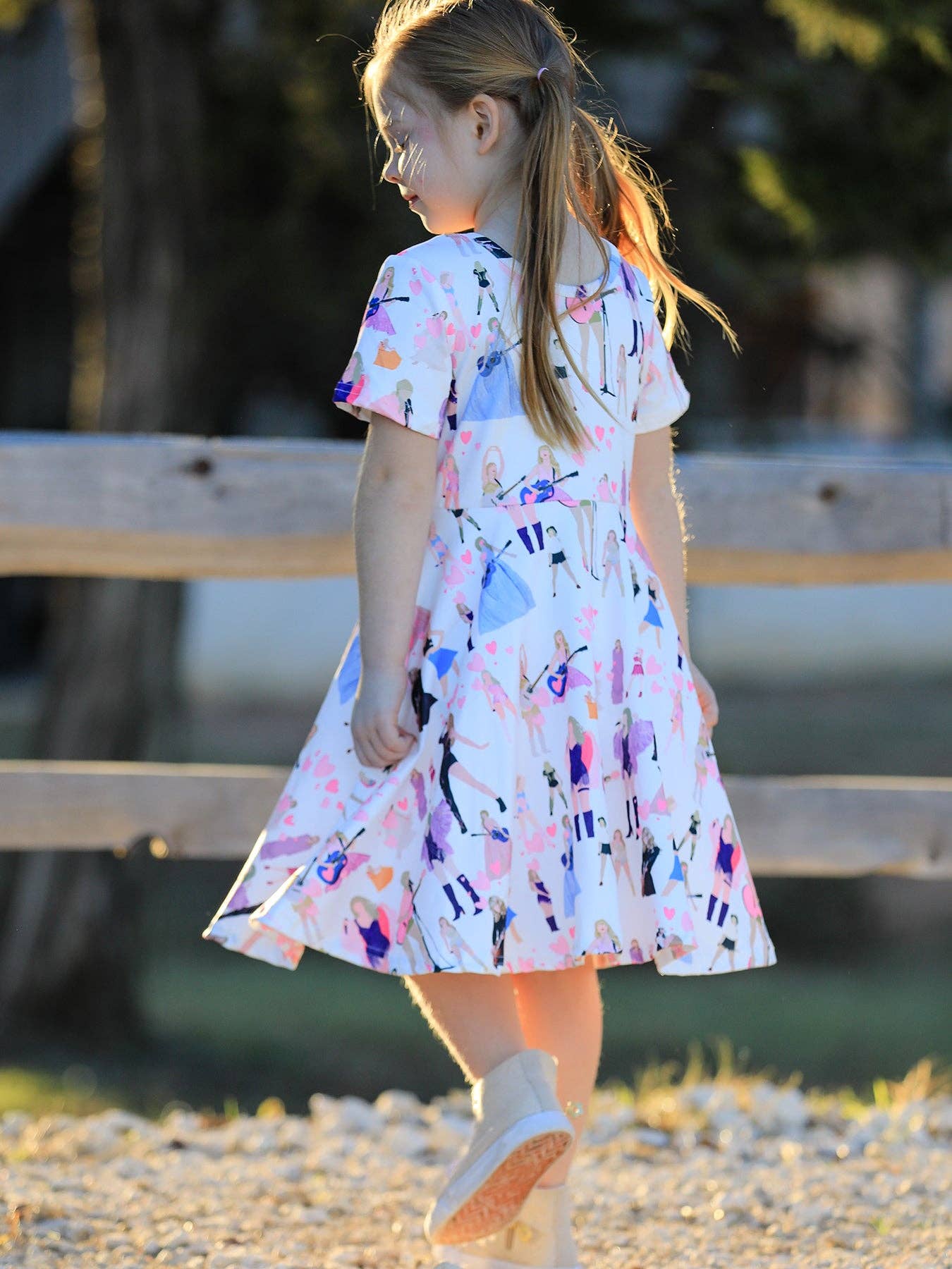 Rylee Faith Designs - Wholesale Dress - Kids - TS Print Milk Silk Short Sleeve Print Girls Dress5
