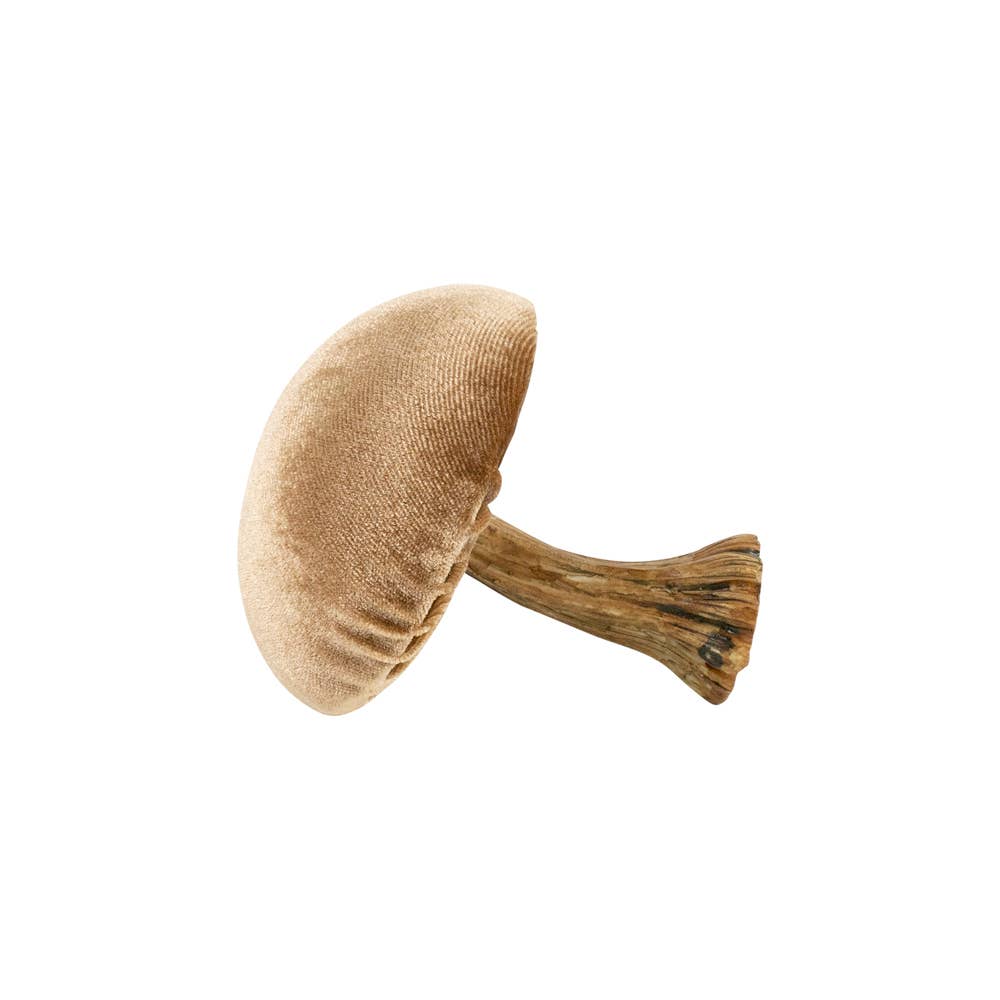 Mars & More - Brand of B Living - Wholesale Decorative Tabletop Object - decor velvet mushroom beige 10cm1