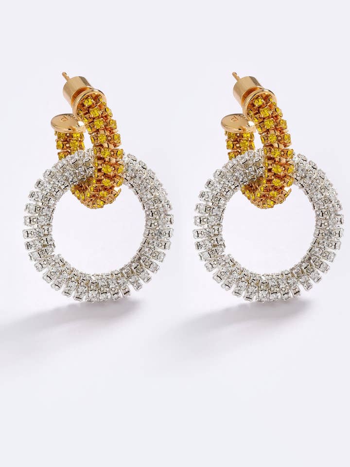 WILD SPARKLE DOUBLE HOOPS for wholesale by EMMA PILLS