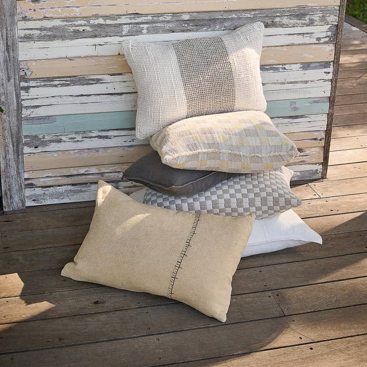 Eadie Lifestyle - Wholesale Throw Pillow Cover - Coco Linen Cushion Cover - Ivory/Natural