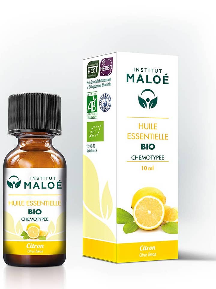 Organic lemon essential oil - 10 ml for wholesale by Institut Maloé