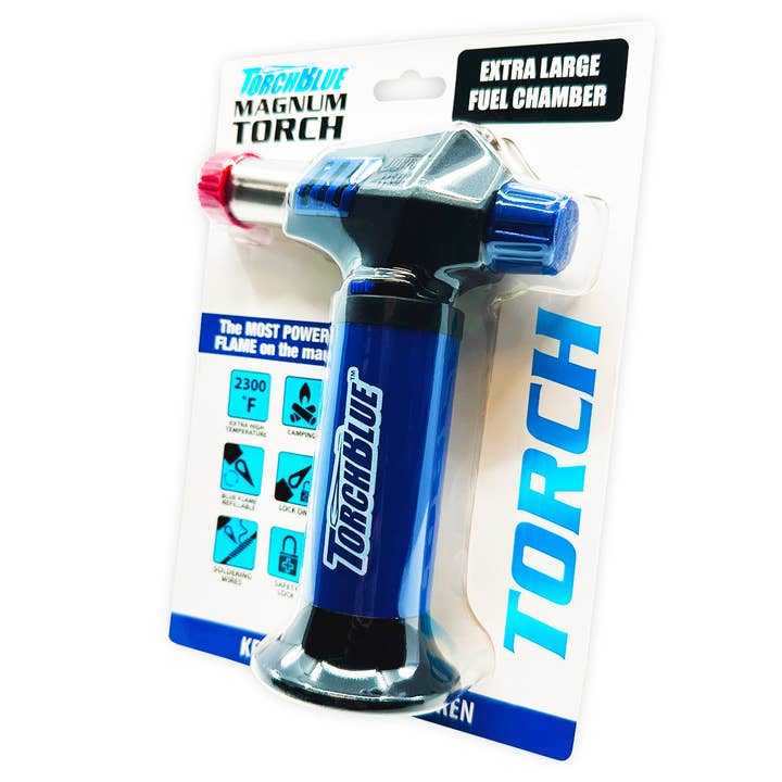 Torch Blue – wholesale Lighter – Torch Blue Magnum XXL Torch Tank Lighter Blister Pack- 6/Pk
