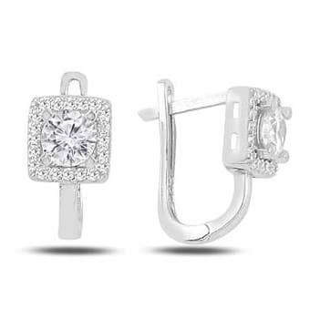 Orecchino quadrato Solitire J per la vendita all'ingrosso da parte di Valubia