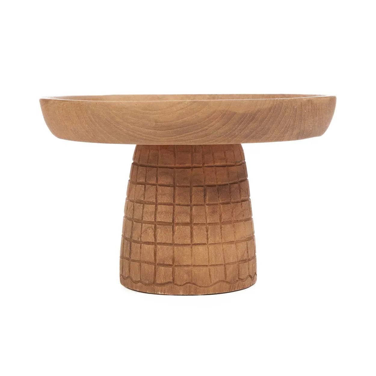 Bazar Bizar Living - Wholesale Cake Stand - The Kotak-Kotak Cake Dish - Natural