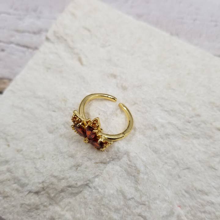 Treasure Wholesale - Wholesale Band/Stacked Ring - Maple Leaf Ring3