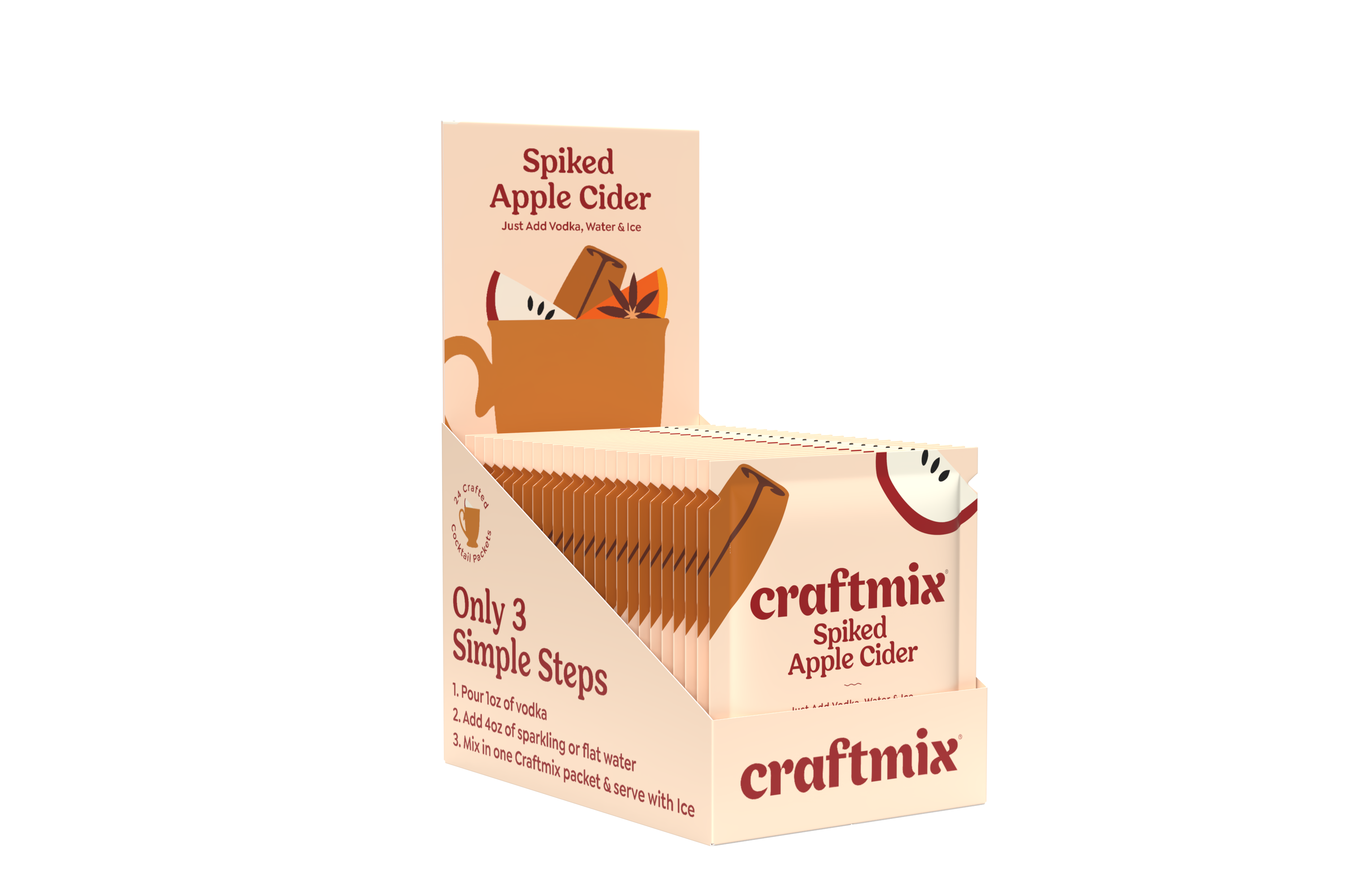 Craftmix – Engroshandel Cocktailmix/sirup – Spiked Apple Cider Cocktail / Mocktail Mixer - 24 stk. kasse6