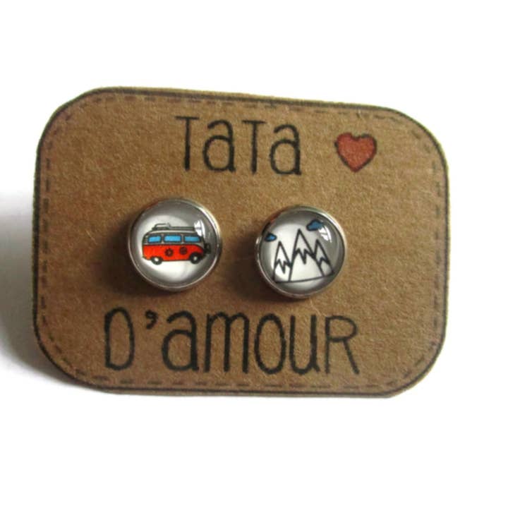 Dans l'Air du Temps Bijoux - Wholesale Stud/Post Earrings - Tata d'Amour Earrings3