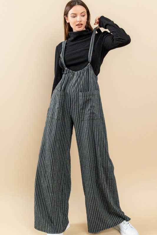 Oddi - Wholesale Jumpsuit - Women's - Wide Leg Stripe Suspender Jumpsuit13