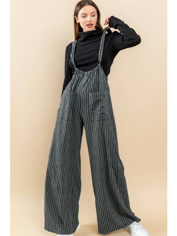 Oddi - Wholesale Jumpsuit - Women's - Wide Leg Stripe Suspender Jumpsuit13