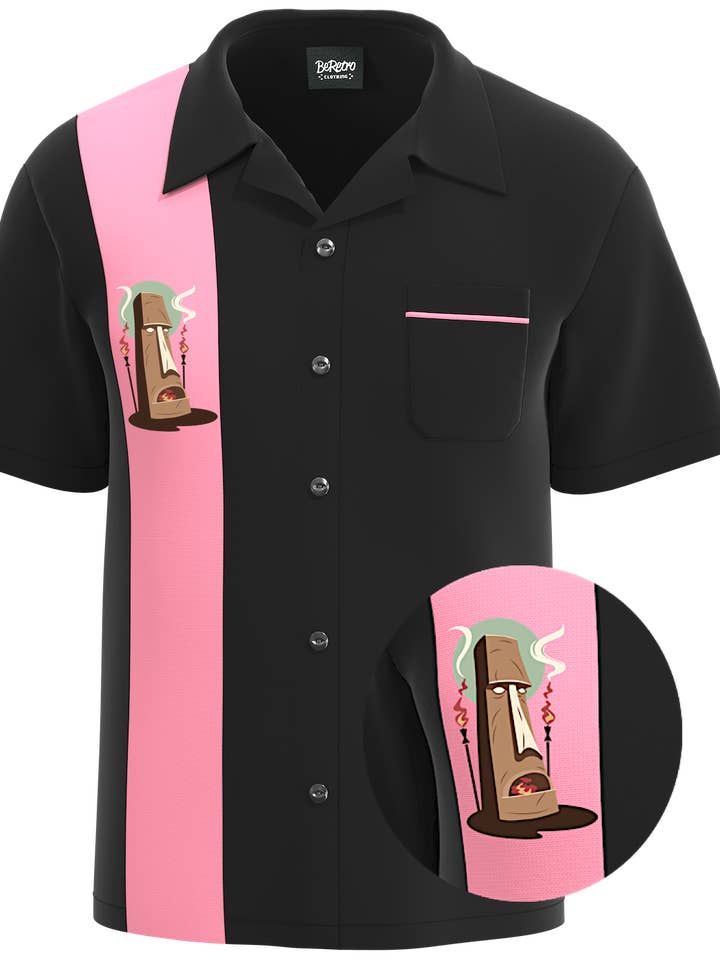 Atomic Tiki Retro 50's Bowling Shirt for wholesale by BeRetro Clothing