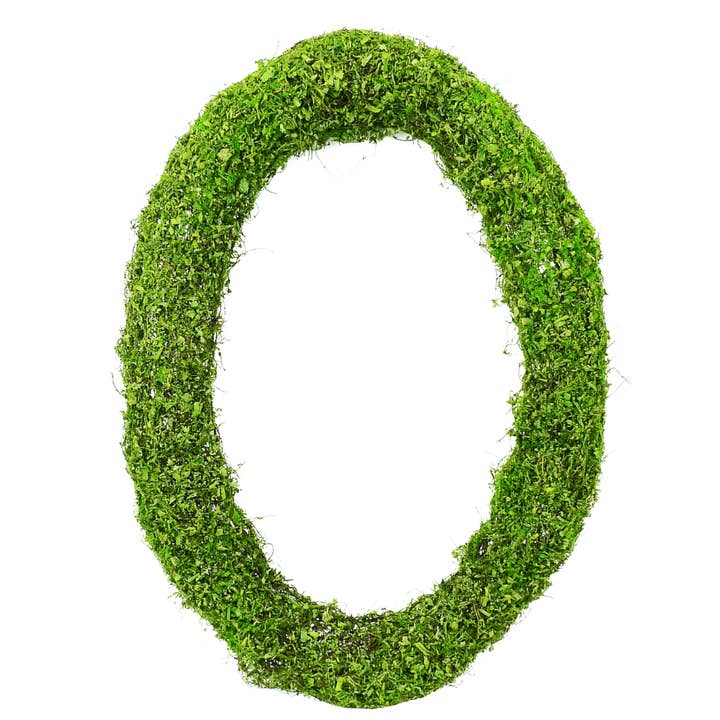 24" Moss Oval Wreath 62647GN for wholesale by Trendy tree