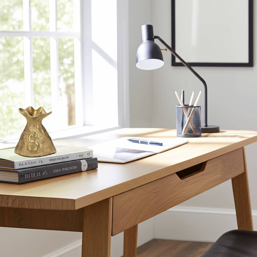 Sagebrook Home - Wholesale Decorative Figurine - Figurine - Gold Metal Modern Textured Money Bag, 7 in.12