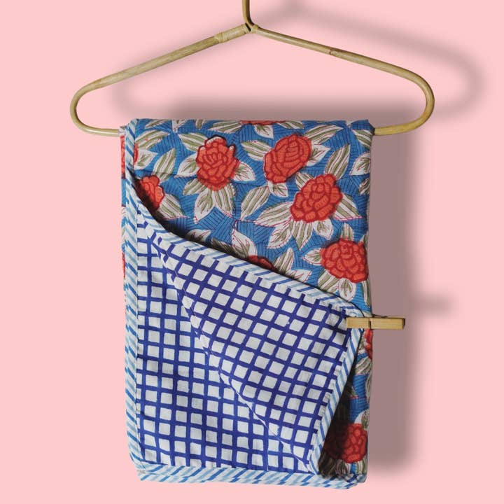 Annahmol - Wholesale Quilt - Kids & Baby - Wood Block Print Reversible Cotton Baby Blanket27