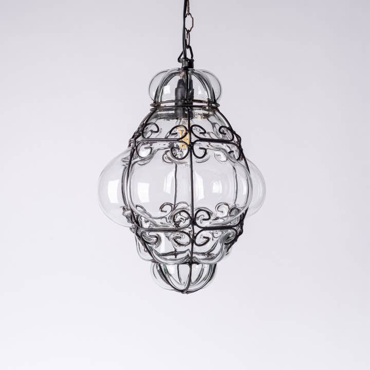 Suspensão em vidro soprado - Design Petite Dentelle - A 35 cm L 25 cm por atacado de Maison Annabi