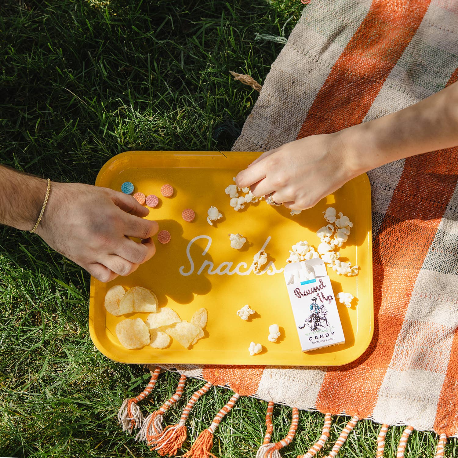 Three Potato Four - Wholesale Serving Tray - Large Tray - Snacks (Mustard Yellow)1