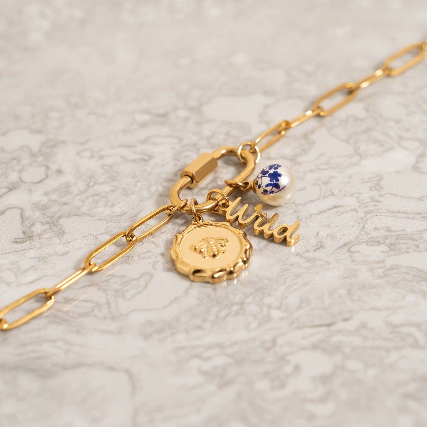 WJW - Wholesale Individual Charm/Pendant - 18K Gold PVD Stainless Steel Wild Charm7