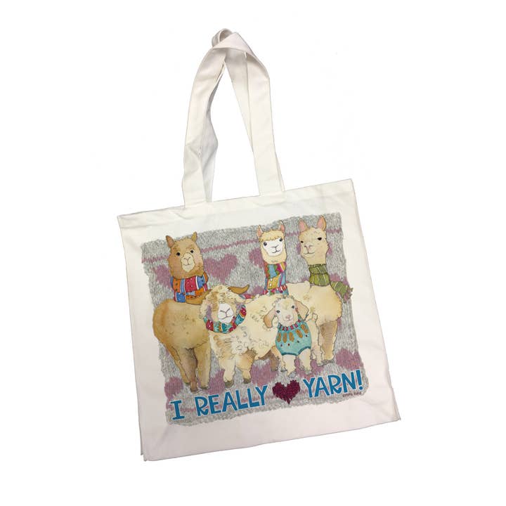 I Really Love Yarn- Cotton Canvas Bag for wholesale by Emma Ball Ltd