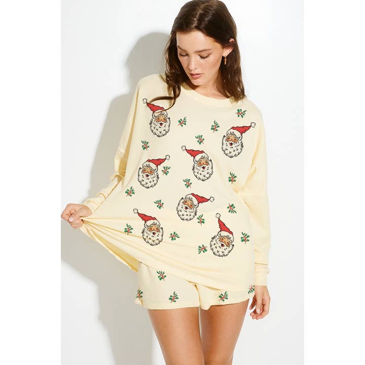 Set di pantaloni corti da salotto Babbo Natale per la vendita all'ingrosso da parte di Phil Love