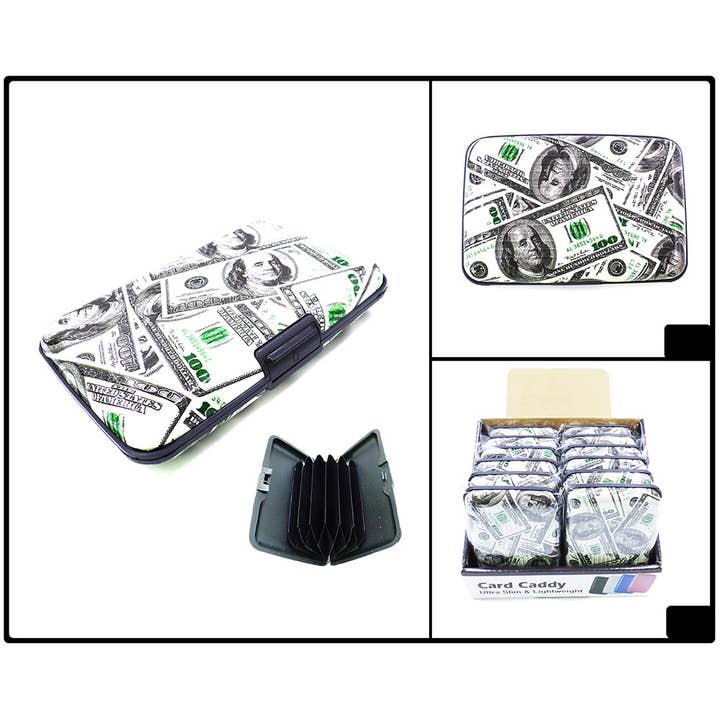Sensibling Corp. - Wholesale Card Holder - Women's - 12PCS - Hundred Dollar Bills Printed Card Holders1