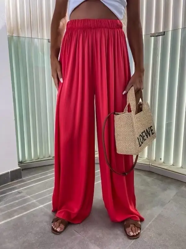 ESTEE BROWN - Wholesale Top & Pant Set (NOT Loungewear) - Women's - Fluid wide-leg pants - 100% Viscose - 22086