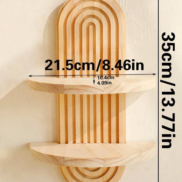 Kiyo Home - Wholesale Wall Mounted Shelf - Geometric Wood Wall Mounted Shelf6