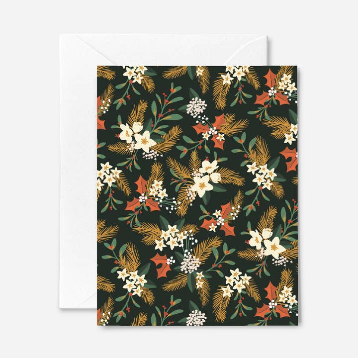 Holly Repeat Card for wholesale by Solmade Studio