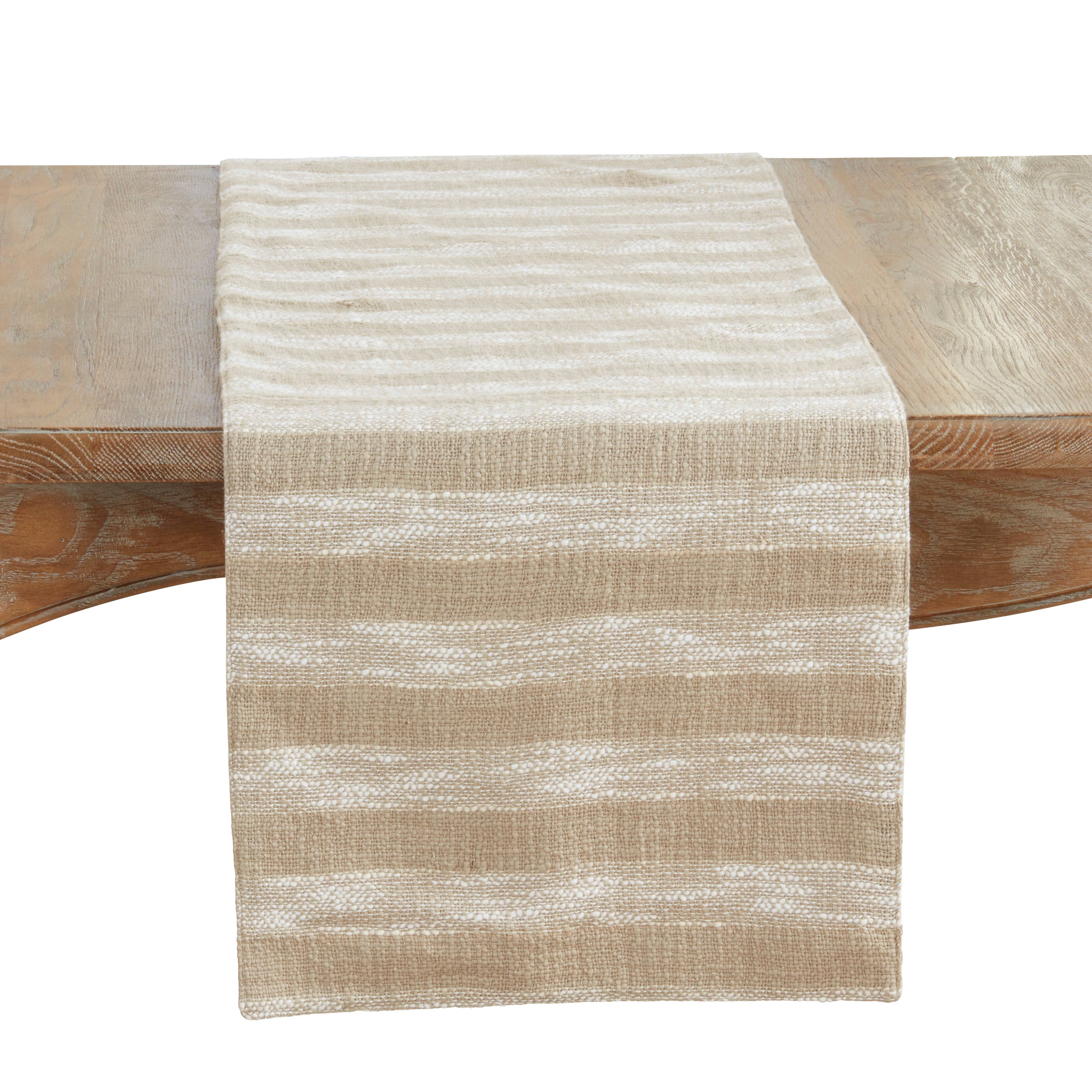 Natural Simply Striped Table Runner for wholesale on Faire0