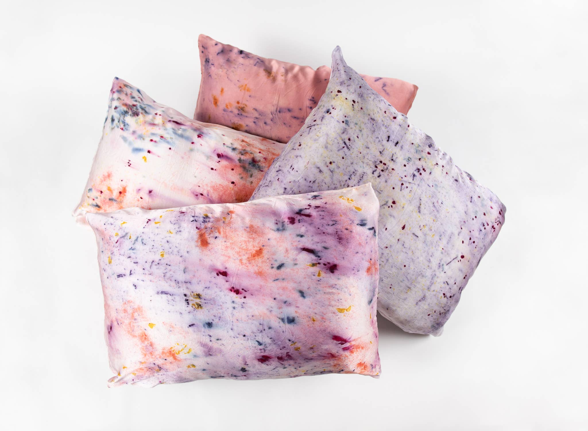 DYE KWEEN - Wholesale Bedding Pillowcase/Sham - Abstract Botanically Dyed Silk Pillowcase15