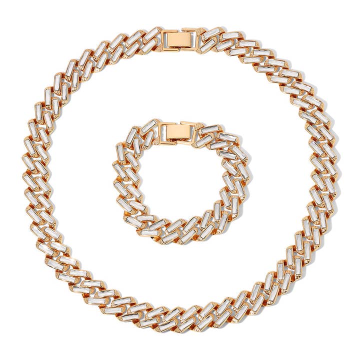 Eye Candy Los Angeles - Wholesale Jewelry Set - Aya CZ 2 Piece Necklace & Bracelet Set