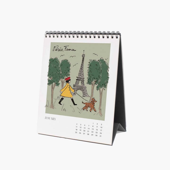Rifle Paper Co. - Wholesale Calendar - 2026 Travel Sketchbook Desk Calendar1