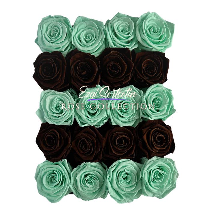 Ezgi Sertcetin - Wholesale Artificial flowers - Preserved Rose Deco Gift Box|Premium Quality Handcrafted 20 Roses x 6.5 cm Diameter|Non Toxic|Excellent for All Events and Organizations|by Ezgi Sertcetin101
