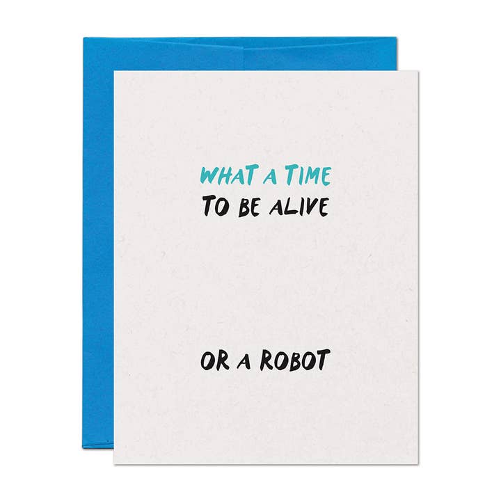 Robot Time Encouragement Support Card for wholesale by Warren Tales