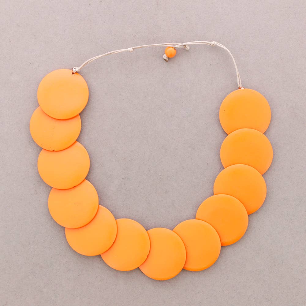 Sonata – Colar com missangas/pérolas por atacado – Gargantilha Contas Medalhas Madeira5