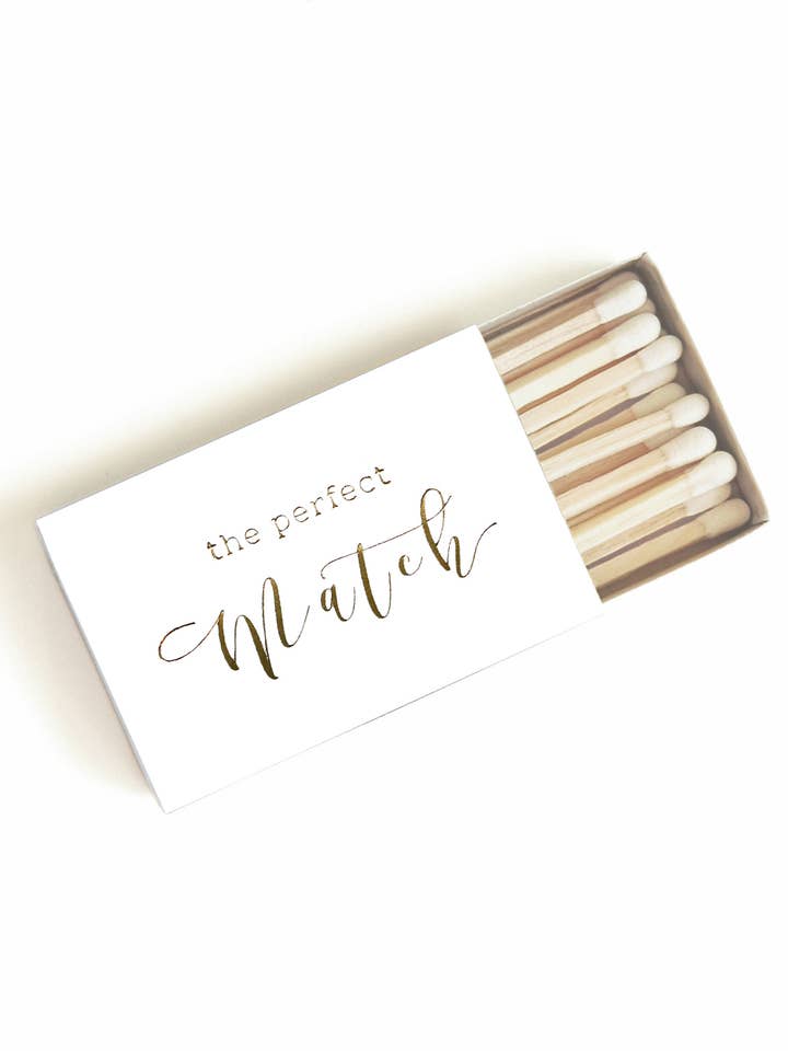 The Perfect Match Matchbox | Pretty Wedding Matchbook and other Purchase Wholesale bride to be. Free Returns & Net 60 Terms on Faire trending on Faire.