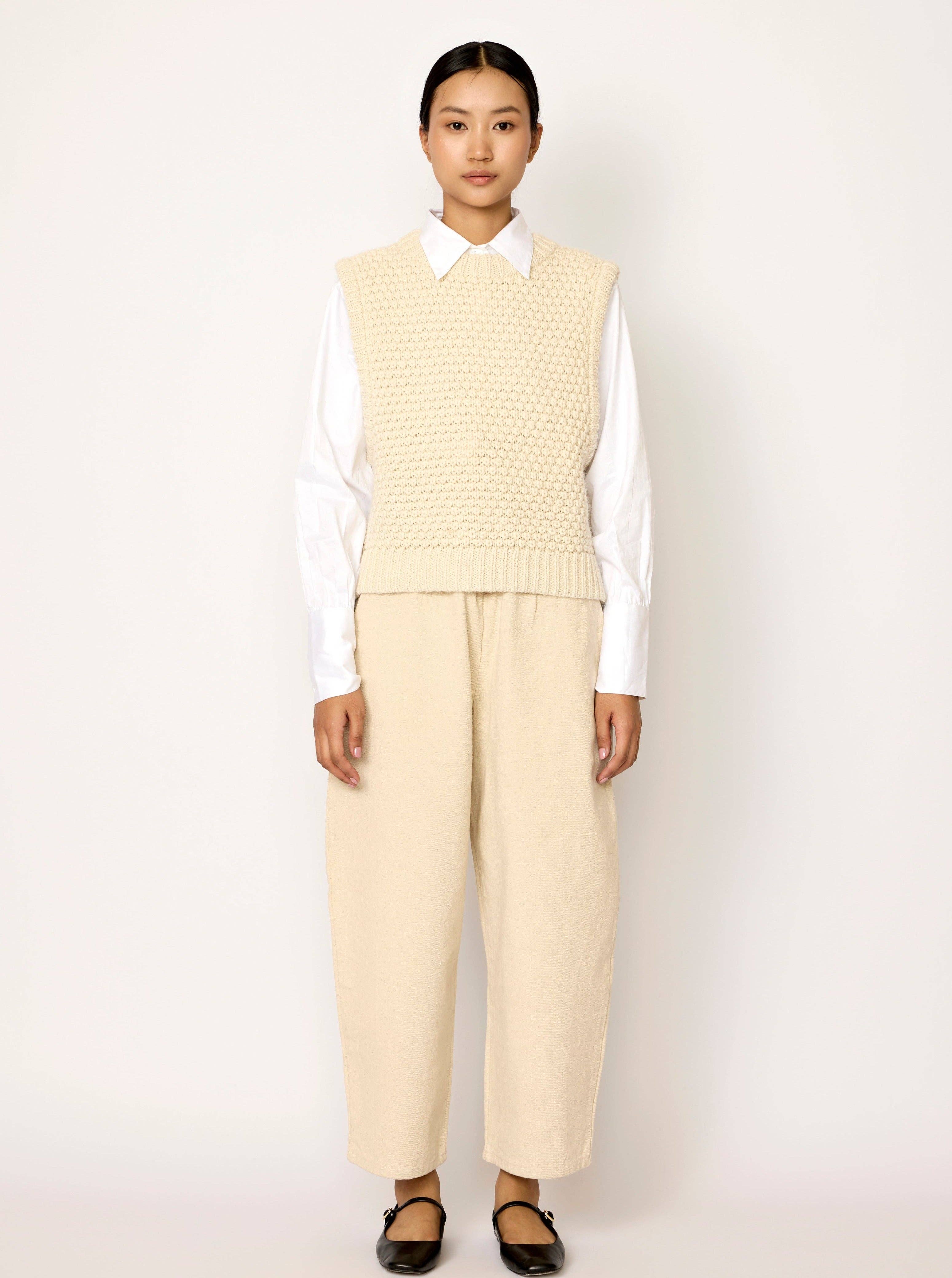 LAUDE the Label - Wholesale Sweater Vest - Women's - Sloane Sweater Vest - Ivory