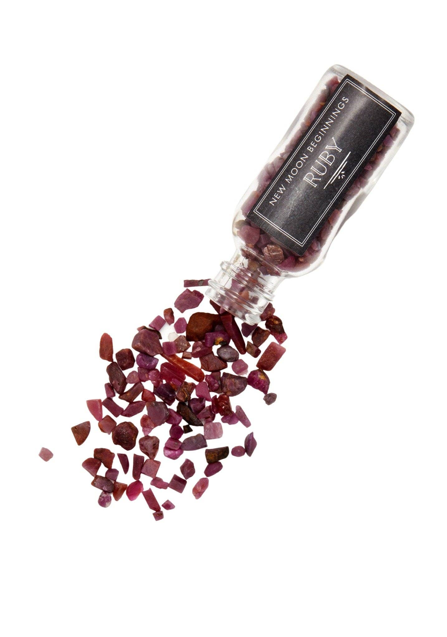 New Moon Beginnings - Wholesale Spiritual Stone/Crystal - Natural Gemstone Chips in a Bottle -70 stone types available17
