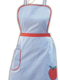 960 embroidered apple apron for wholesale by Confecciones J. Garcia