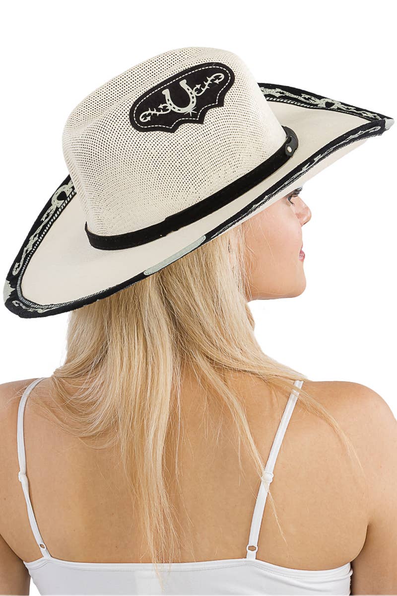 Cap Zone - Vendita all'ingrosso Cappello da cowboy - Donna - Cappello da cowboy Elite con base in avorio ventilato e bordo in pelle scamosciata sintetica2