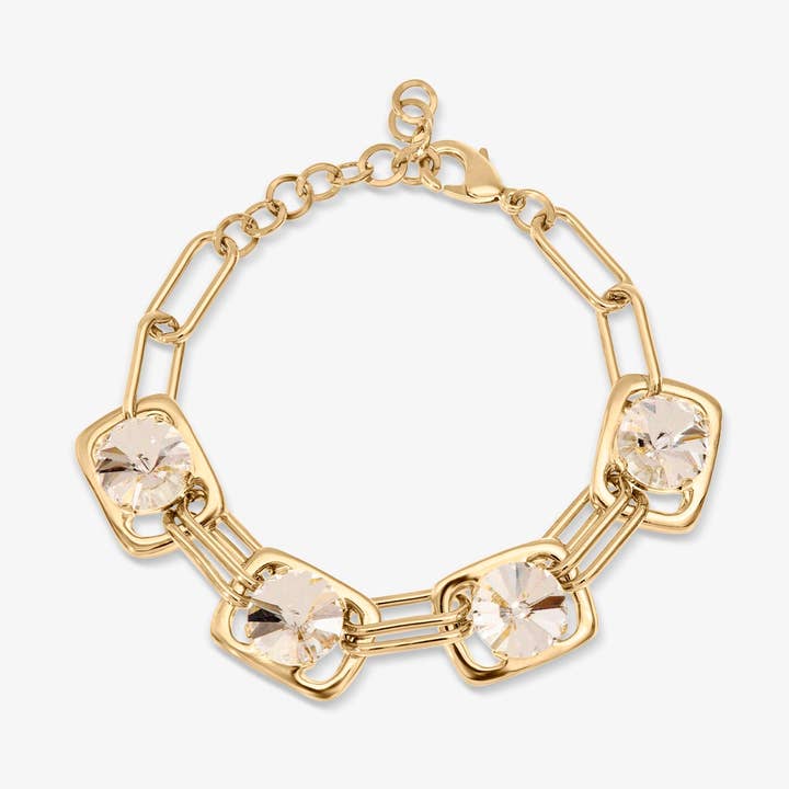 Bracciale a Catena con Icona e Cristallo per la vendita all'ingrosso da parte di Coravana Jewelry