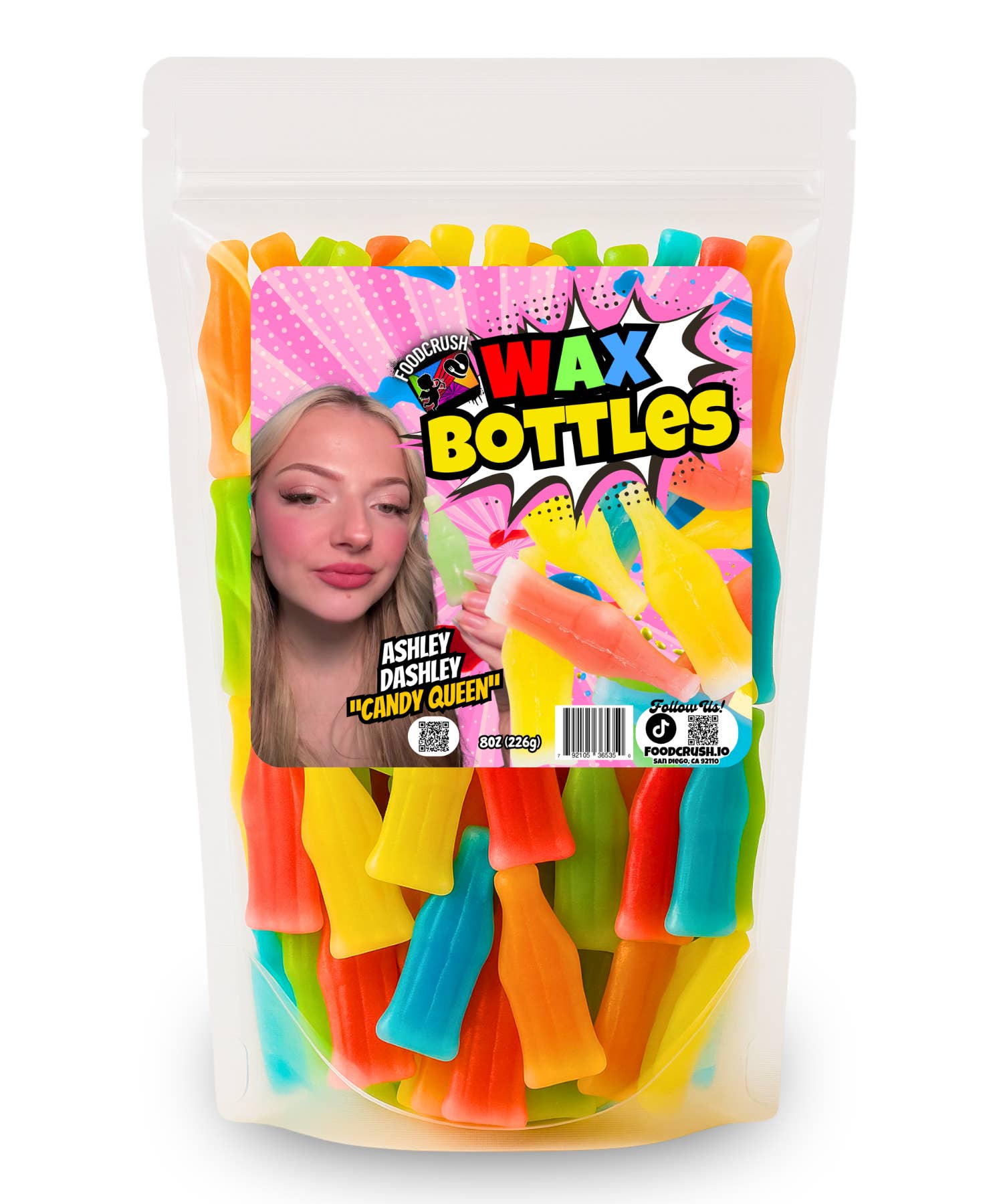 Food Crush Corp - Wholesale Gummy - Wax Bottle Candy by Ashley Dashley from Tiktok (1/2 LB)