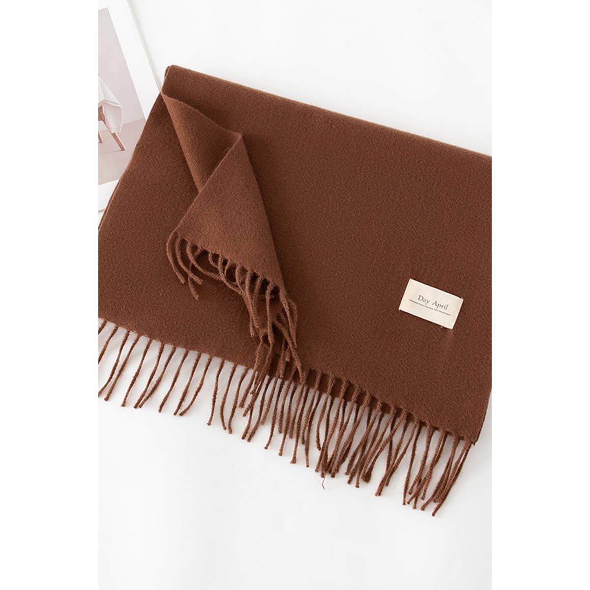 NINEXIS - Vente Écharpe – femme - CWASC1482_ÉCHARPE CHAUDE DE COULEUR UNIE À COL CHÂLE12