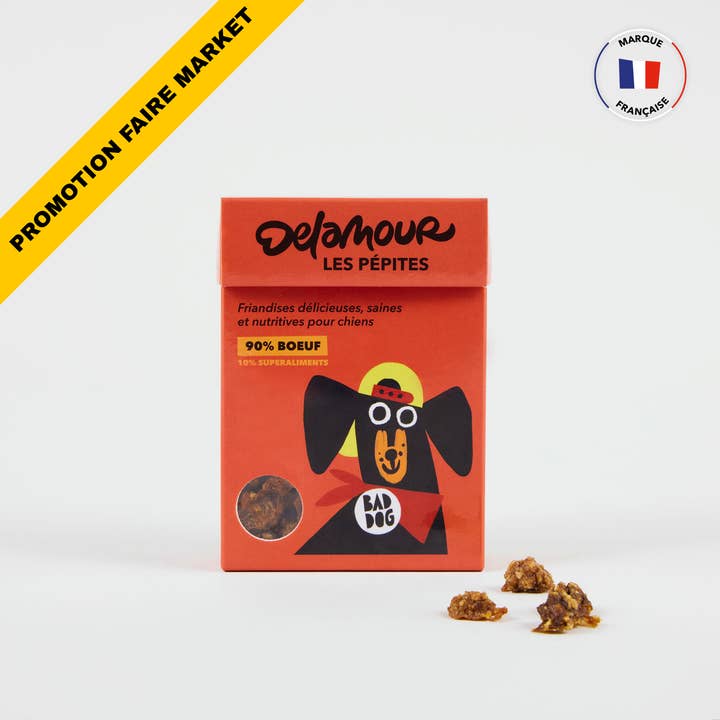 Pepite, formato nomade - Manzo (75g) per la vendita all'ingrosso da parte di Delamour