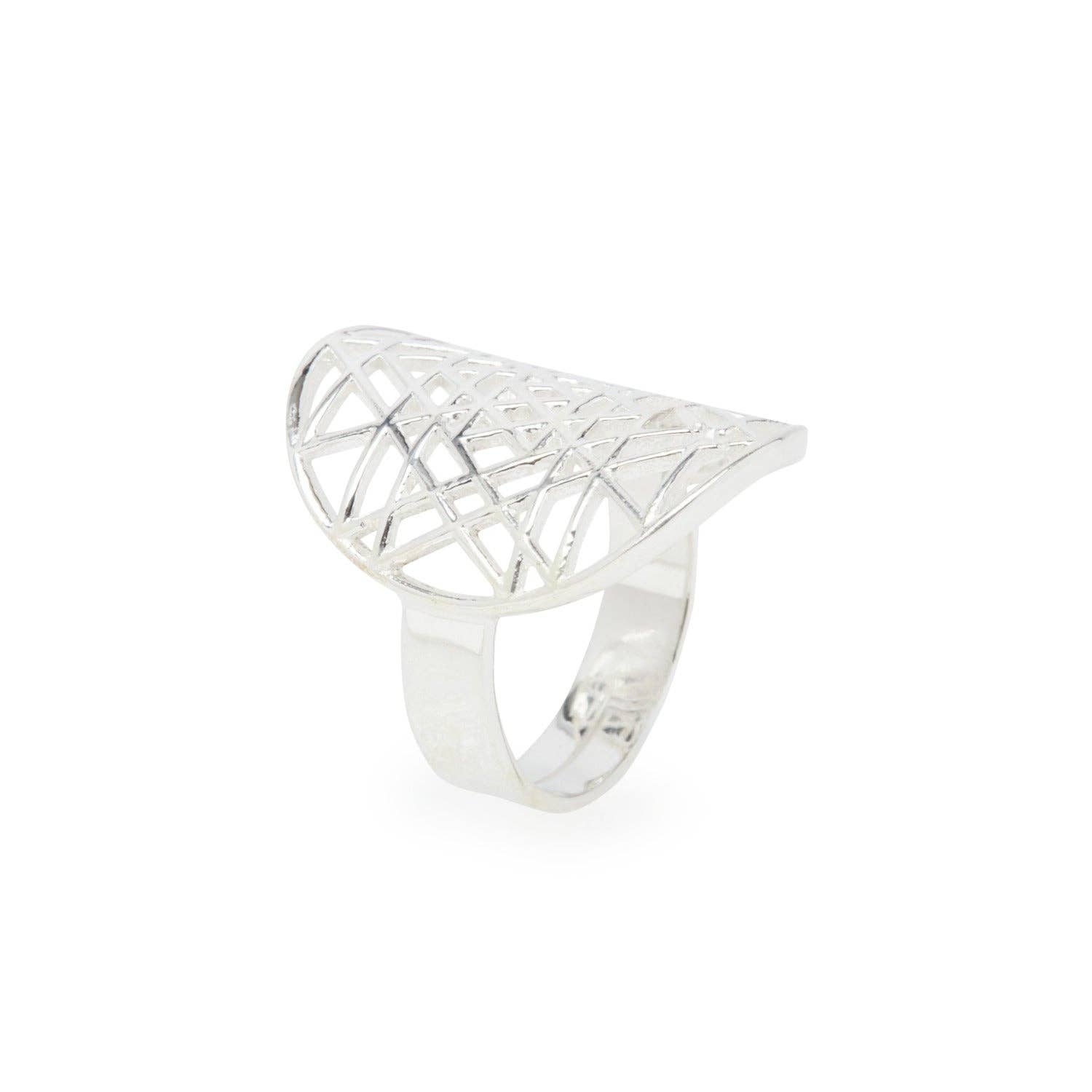 KARMA YOGA SHOP - Wholesale Band/Stacked Ring - 925 Silver Sri Yantra Ring16