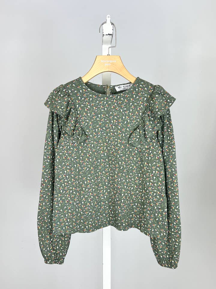 MINI MIGNON PARIS - Wholesale Shirt - Kids - Floral ruffled cotton top for girl3
