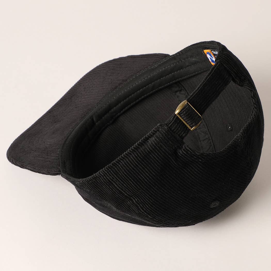 Fashion City – wholesale Baseball cap – Women's – Plain Corduroy Flat Brim Snapback Cap Baseball Hat3