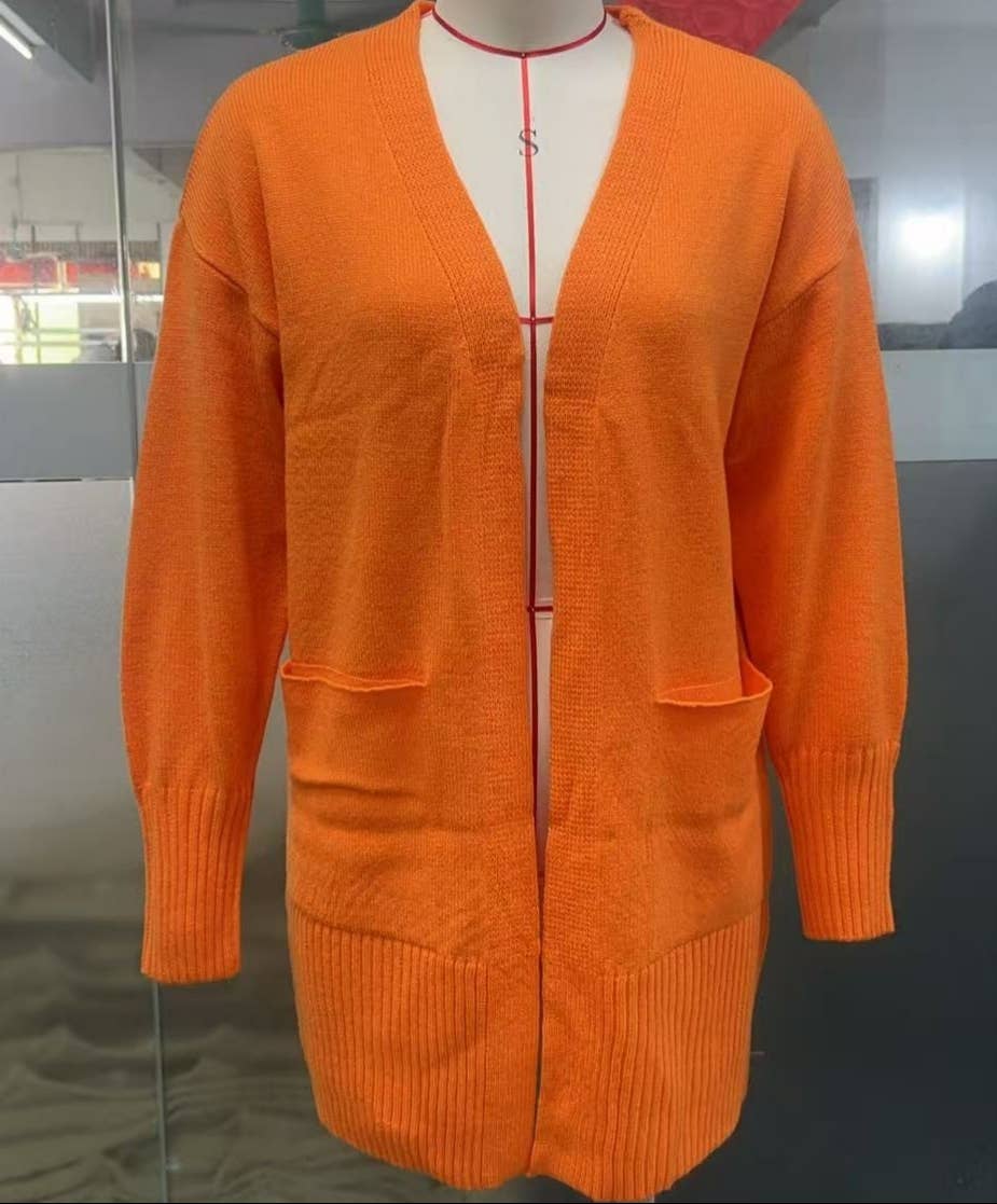 HIDDENBRAND - Wholesale Cardigan - Women's - Casual soft solid knit cardigan 7colors0