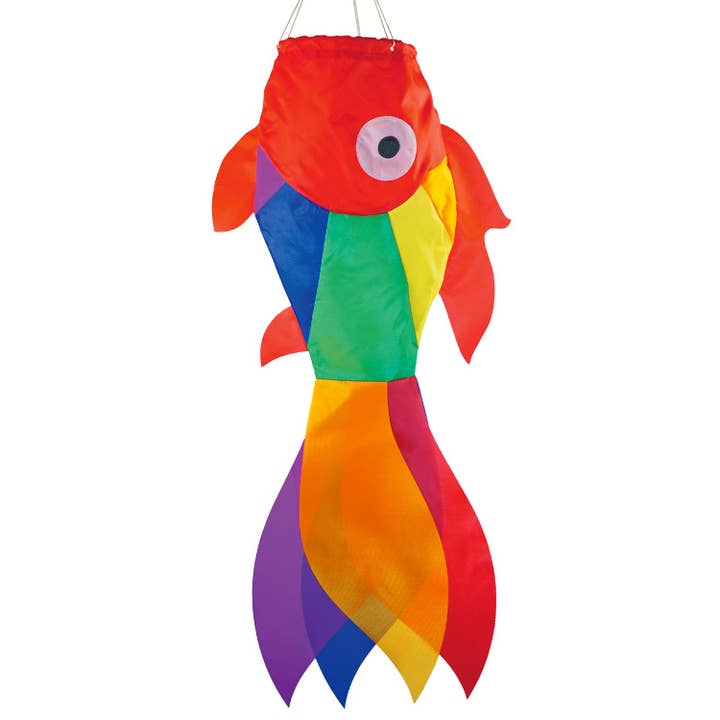 30" Rainbow Damsel Fish Windsock for wholesale by In the Breeze, LLC.