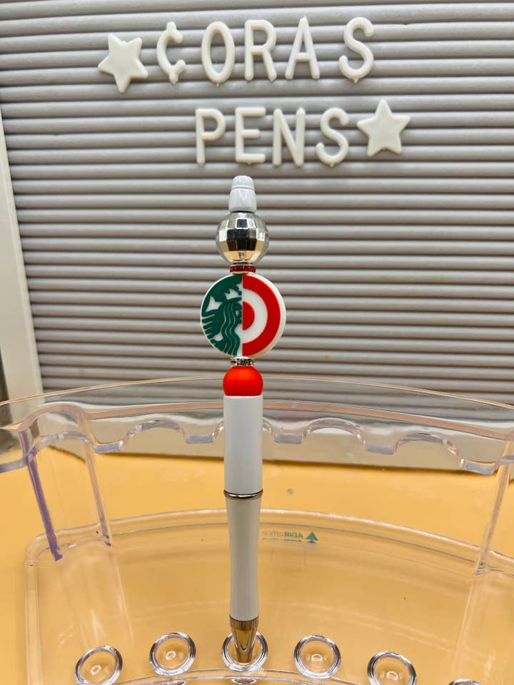 Target and Starbucks inspired pen for wholesale by Cora’s Pens